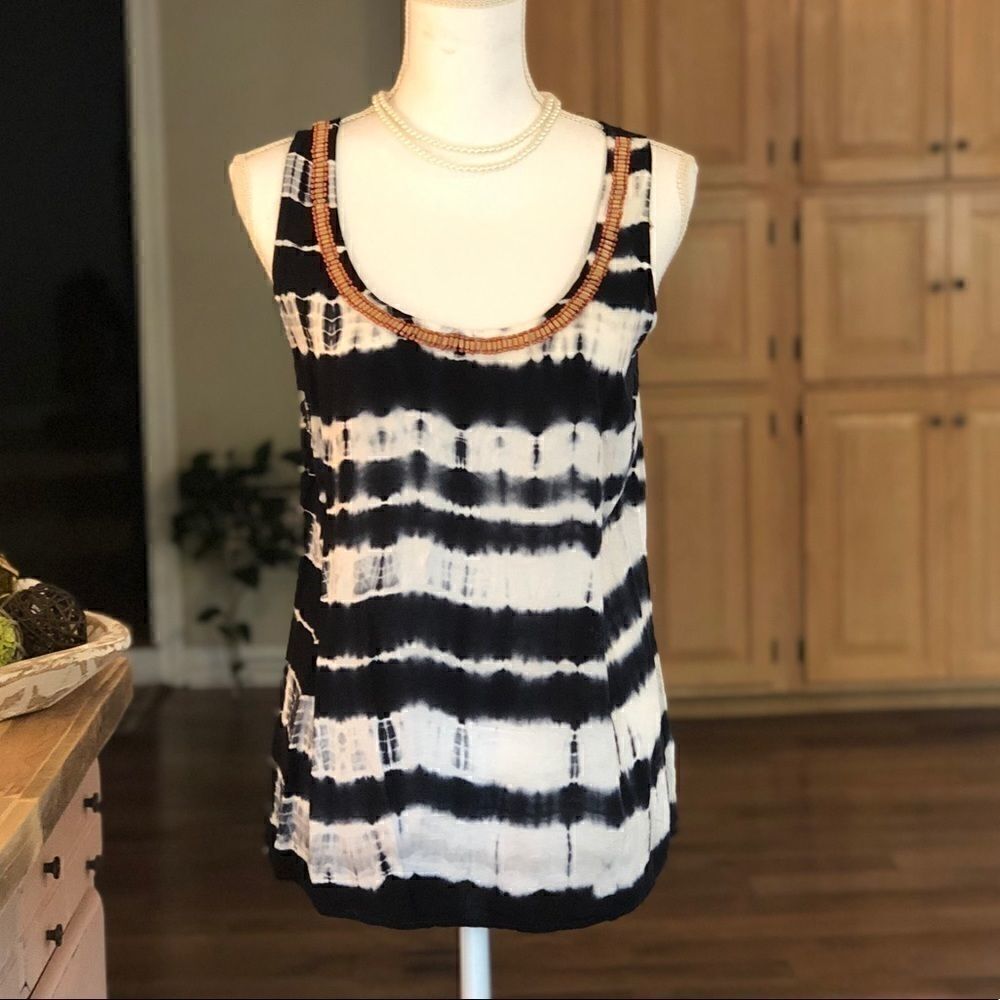 Kenar Tie-Dyed Beaded Tank Top
